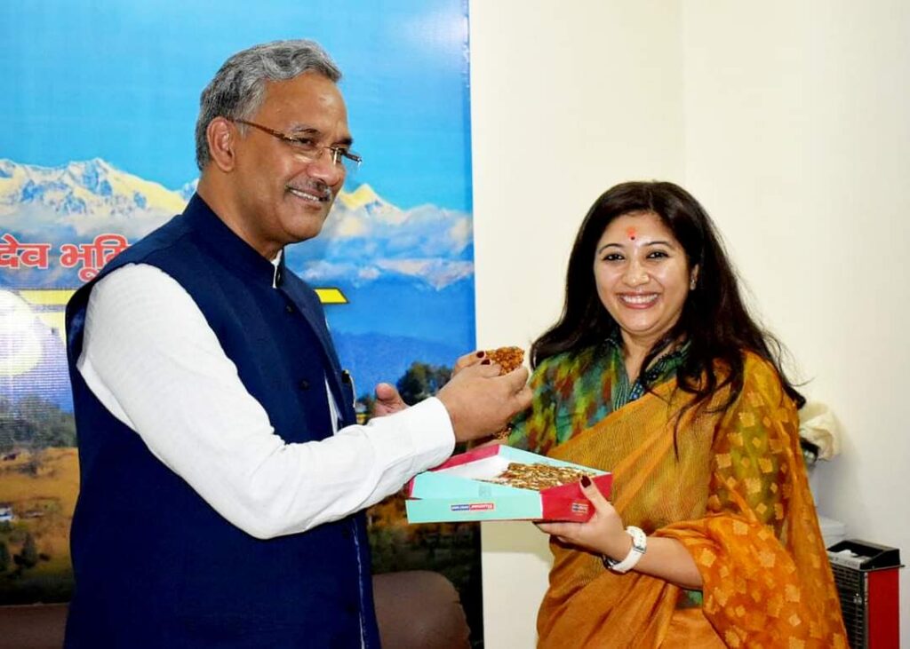 Former CM Trivendra Singh Rawat congratulated Deepti Rawat on being made General Secretary